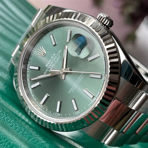 rolex datejust luminescence|rolex datejust 41 mint green.